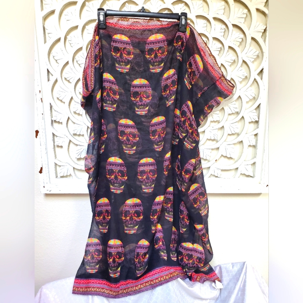 Festive Skulls Infinity Scarf By Claires